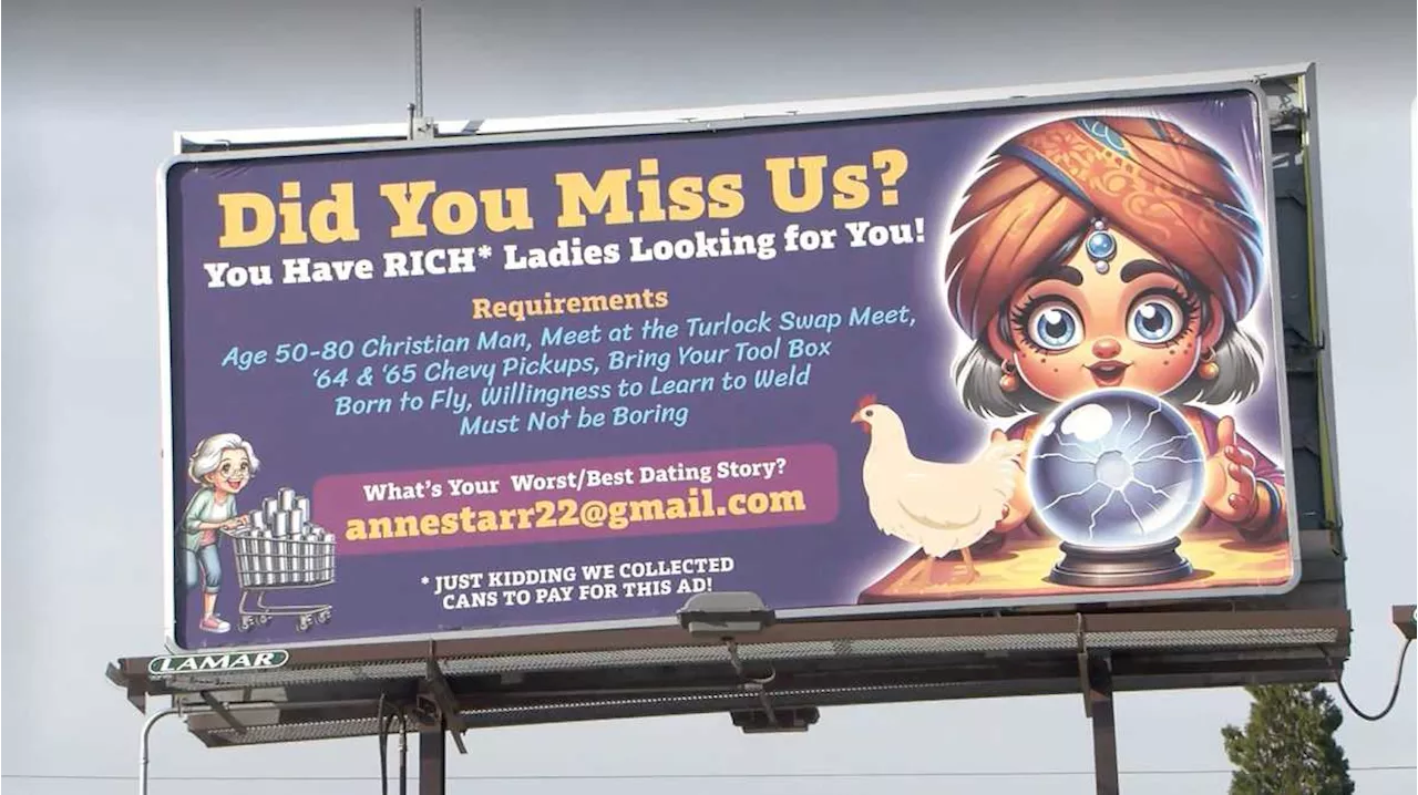 Video: Woman looks for love with billboard ads