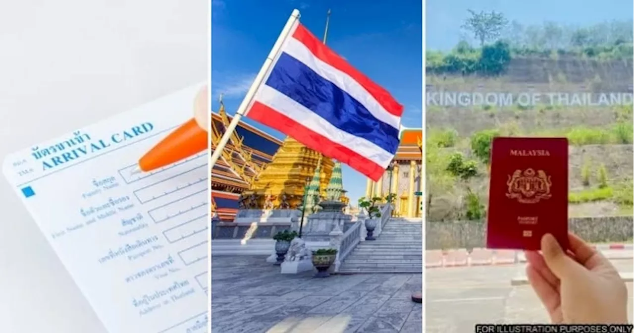 Thailand Suspends Arrival & Departure Card Requirement at All Land Borders With M'sia Until 15 Oct