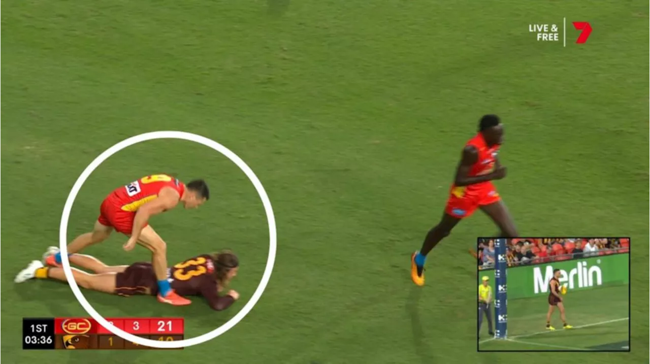 Commentators stunned by Jack Ginnivan call during Hawthorn’s clash with Gold Coast