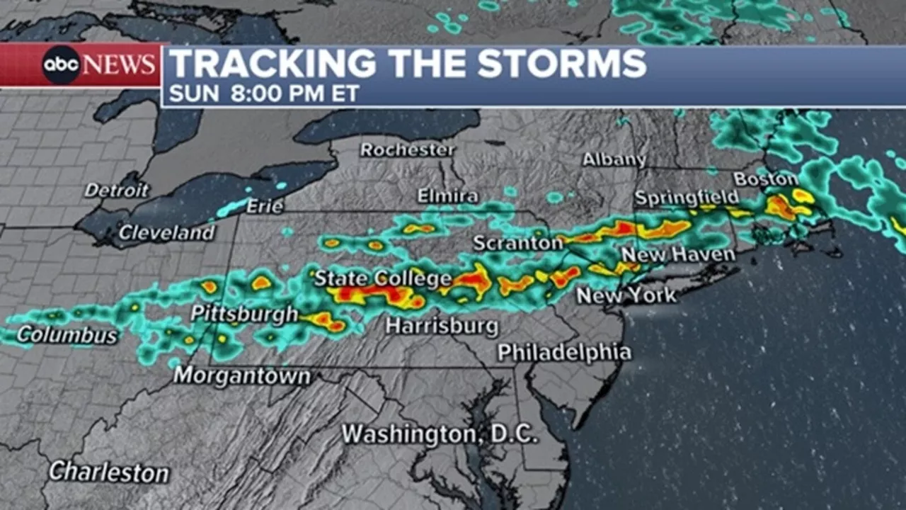 Severe thunderstorms could bring damaging winds from Great Lakes to Northeast