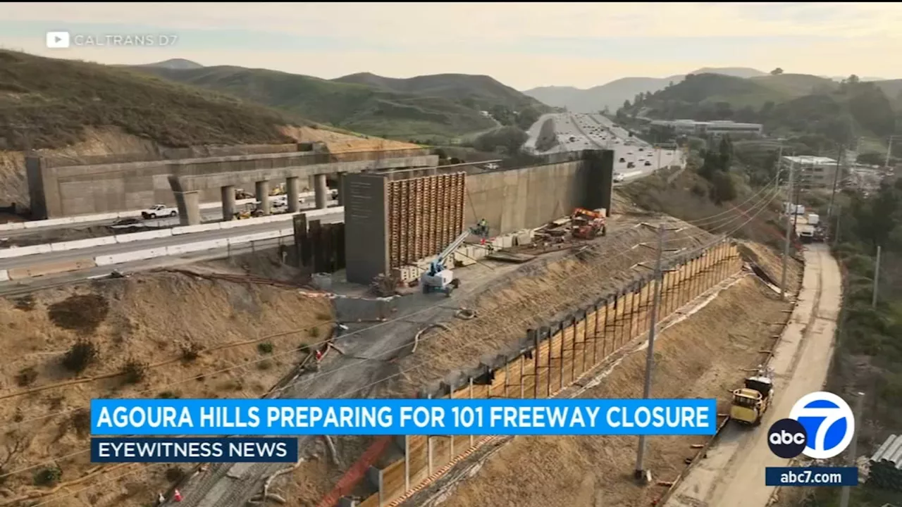 101 Freeway to be closed overnights in Agoura Hills amid construction of wildlife crossing