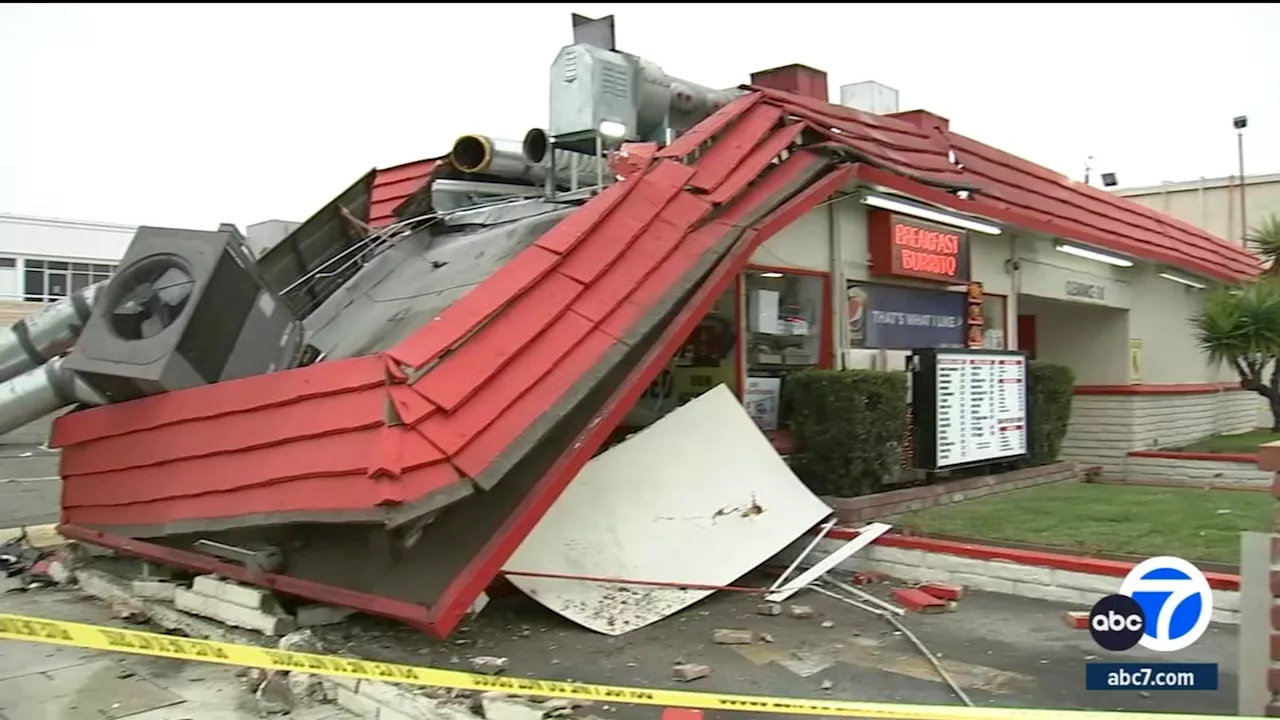 Officer Crashes into Art's Burgers in El Monte After Being Hit by DUI Suspect