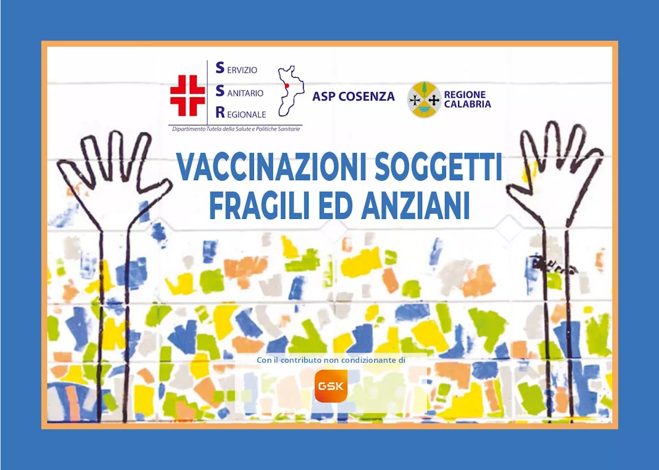 Vaccini, Rizzo (Asp Cs): 'Per anziani e fragili opuscolo informativo e proposta attiva'