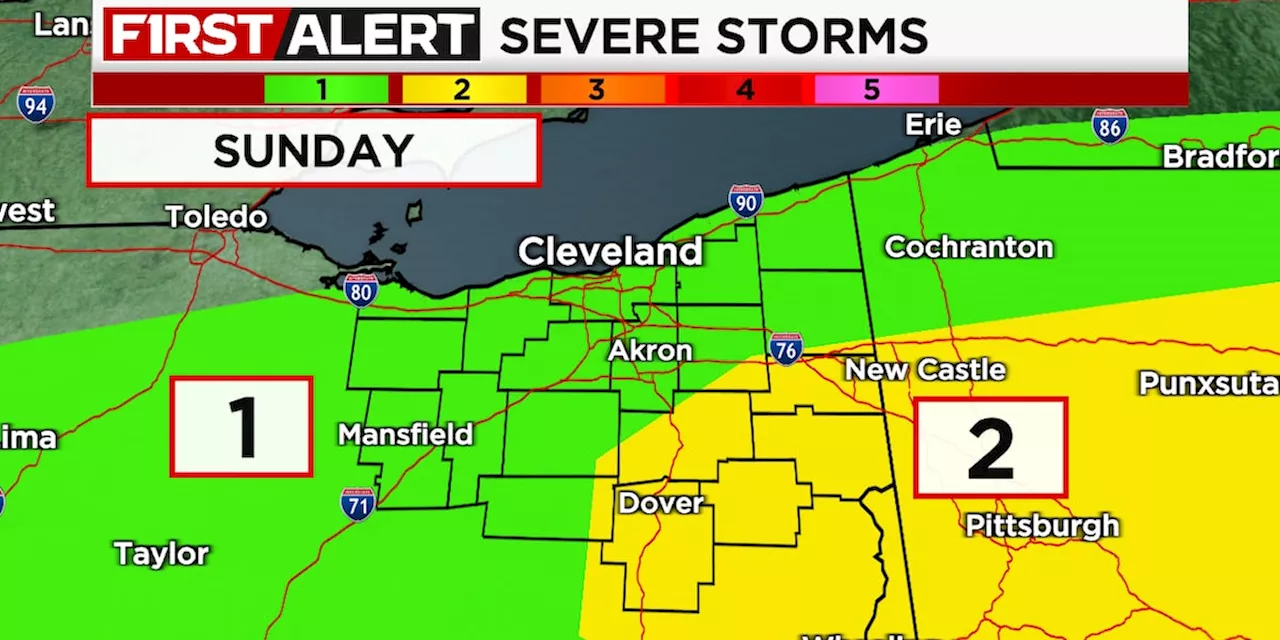 Northeast Ohio weather: Sunny, breezy today; potential for severe storms on Sunday