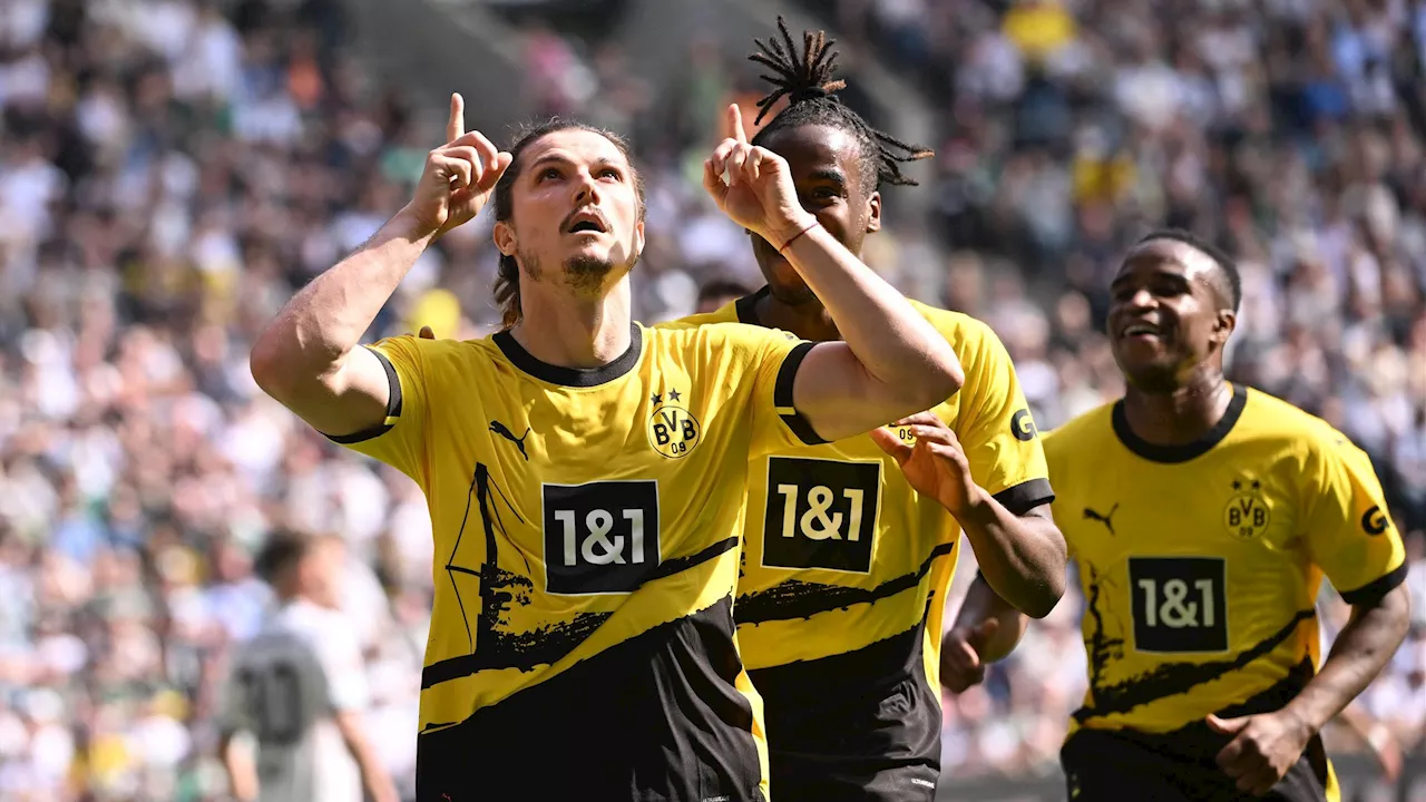 Borussia Dortmund gewinnt in Gladbach - Sebastien Haller verletzt sich, Karim Adeyemi fliegt vom Platz