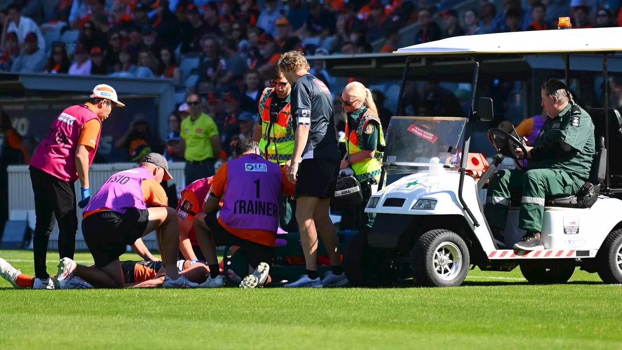 ‘Sickening’: Concussed GWS superstar hospitalised after ‘nasty’ collision with Saint