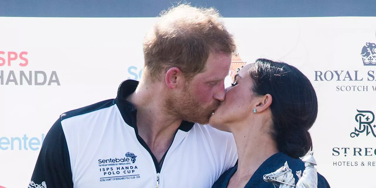 Duchess Meghan Gives Prince Harry a Sweet Kiss While Presenting Him with a Polo Trophy