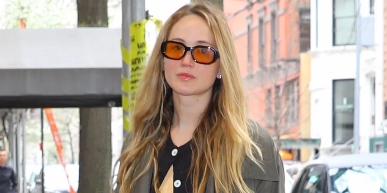 Jennifer Lawrence Brightens Her Off-Duty Look With Pops of Yellow