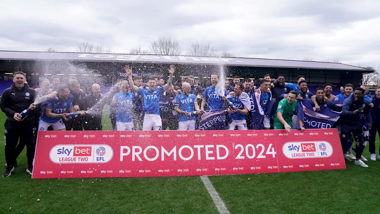 Stockport County secure second promotion in three seasons with win over Morecambe