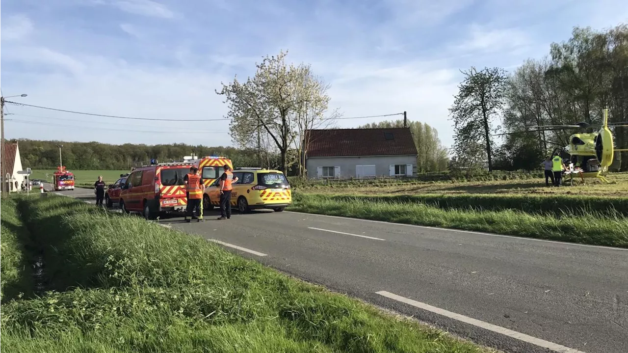 – Wallon-Cappel : deux blessés graves dans une collision entre une voiture et une moto