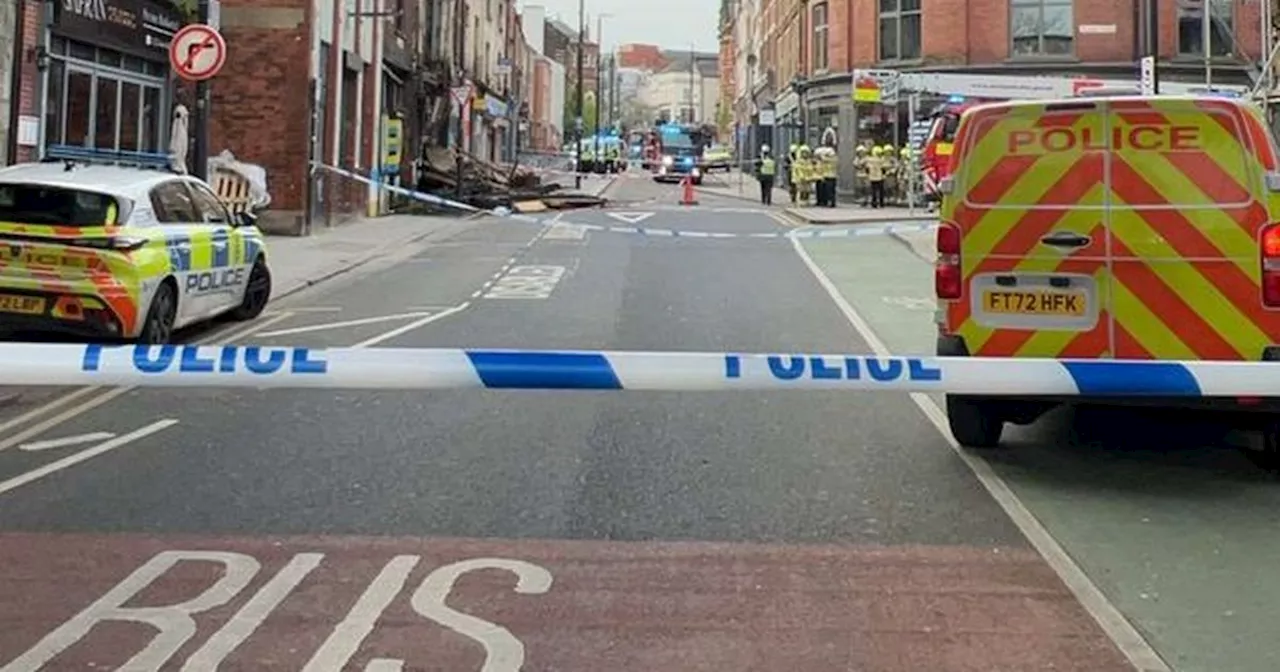 Police injury update as Leeds city centre building collapses