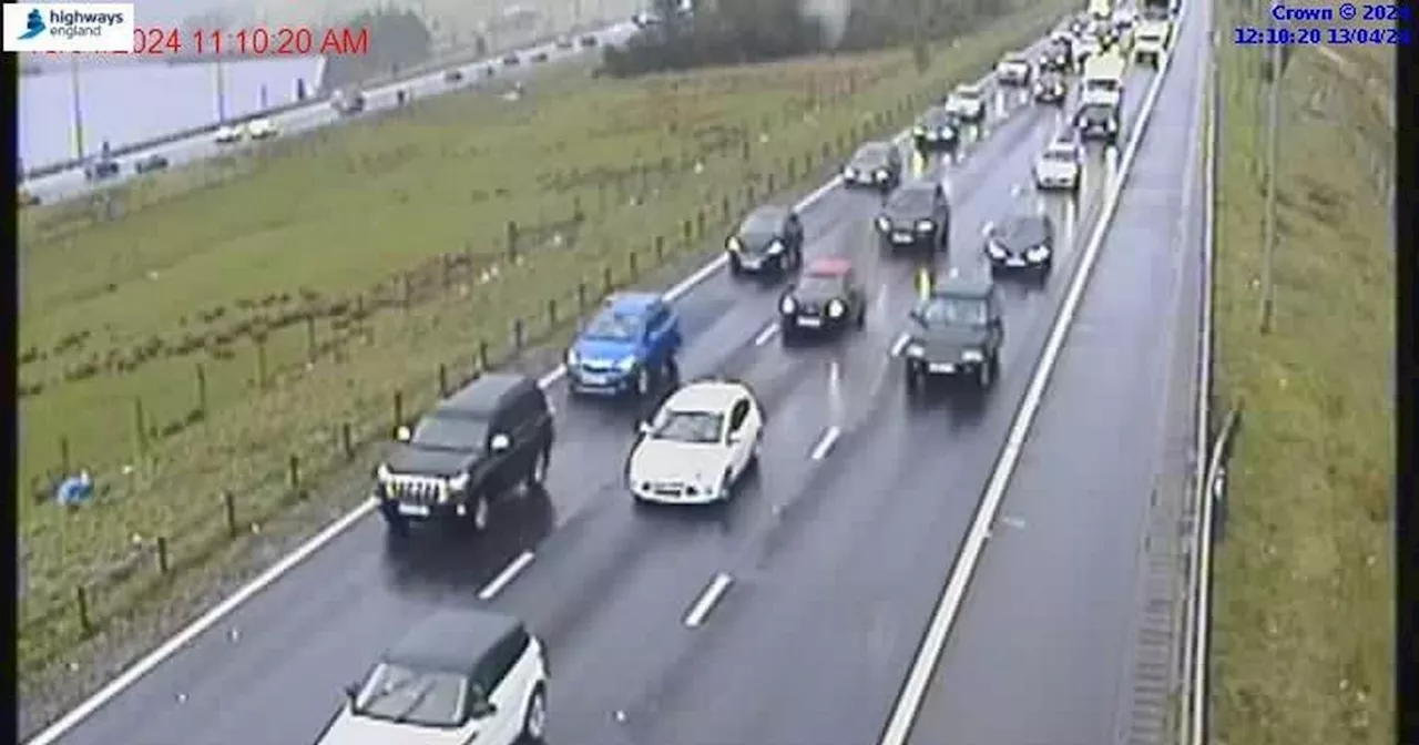 M62 traffic LIVE with five-mile queues and long delays after car overturns