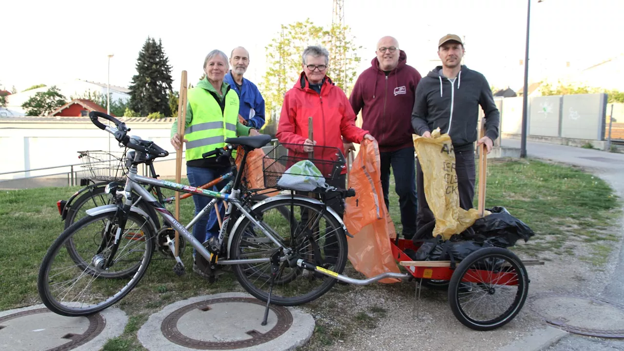 „Frühjahrsputz“ der Radlobby: Wiener Neustädter Radweg wurde gereinigt