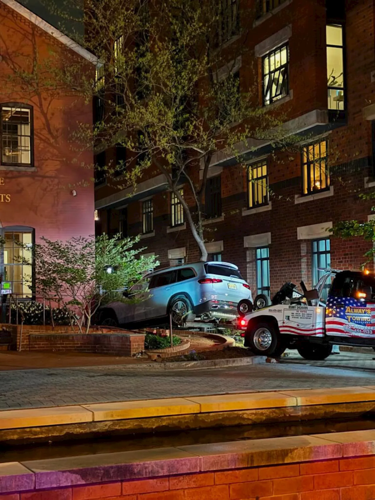 Car Crashes into Concierge Building in NoMa