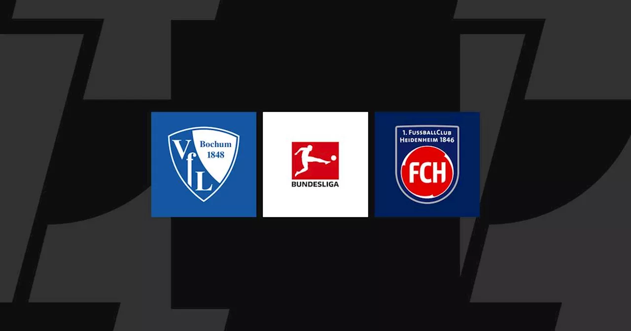 Bundesliga heute: Bochum - Heidenheim LIVE im TV, Liveticker & Livestream