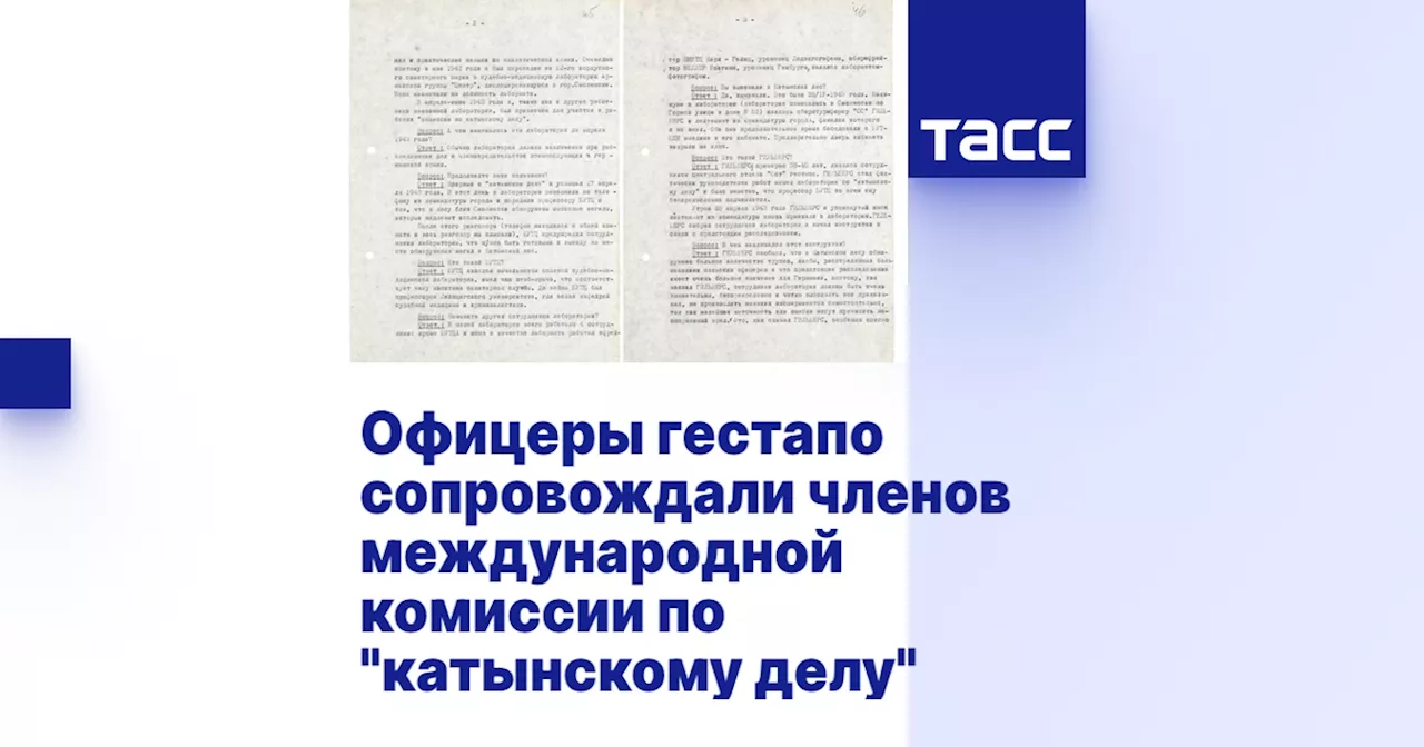 Офицеры гестапо сопровождали членов международной комиссии по 'катынскому делу'