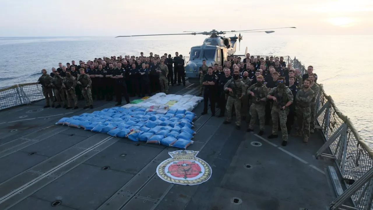 Royal Navy seizes £33m worth of illegal drugs in Middle East operations