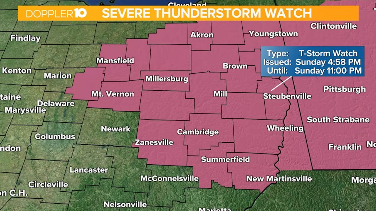 Round of storms to bring strong winds, heavy rain to parts of central Ohio Sunday night