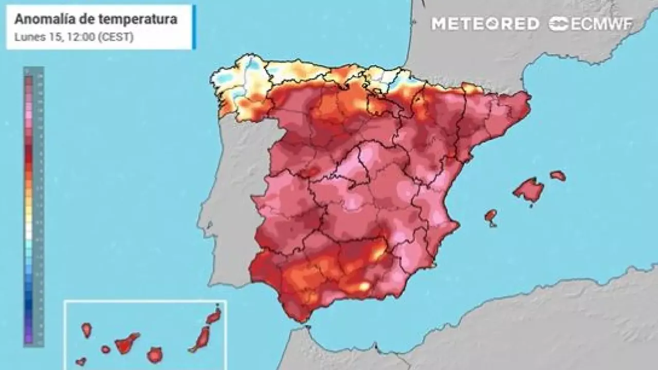 Descenso de temperaturas en la mitad norte peninsular y mitad este de Canarias