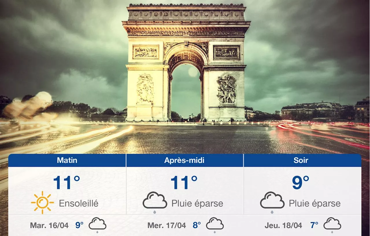 Météo Paris: prévisions du lundi 15 avril 2024