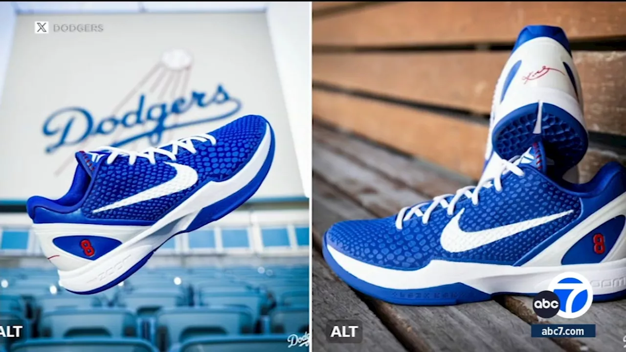 Vanessa Bryant Gifts Dodgers Exclusive Kobe Bryant Sneakers