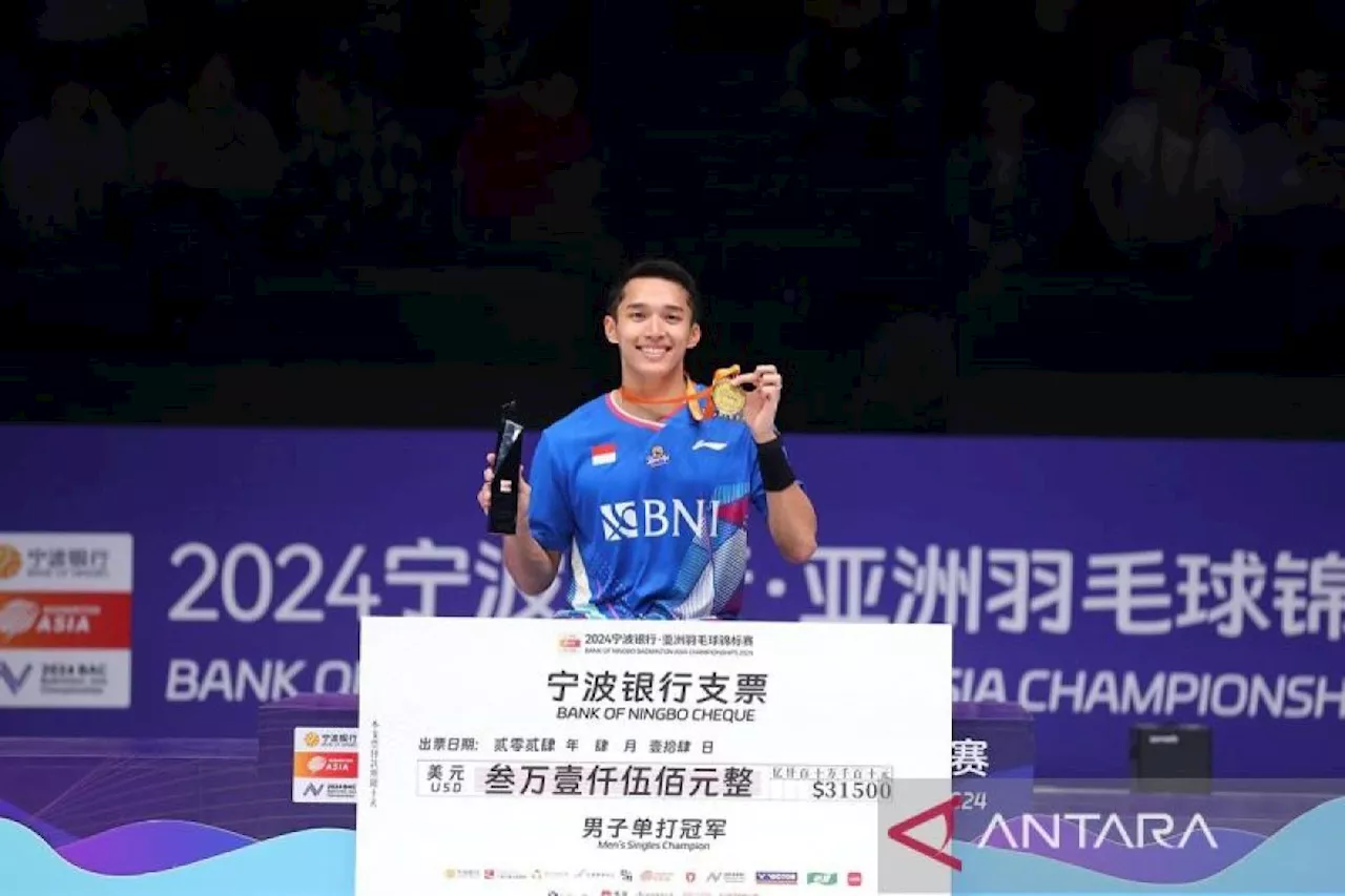 Jonatan Christie Juara Kejuaraan Bulu Tangkis Asia 2024