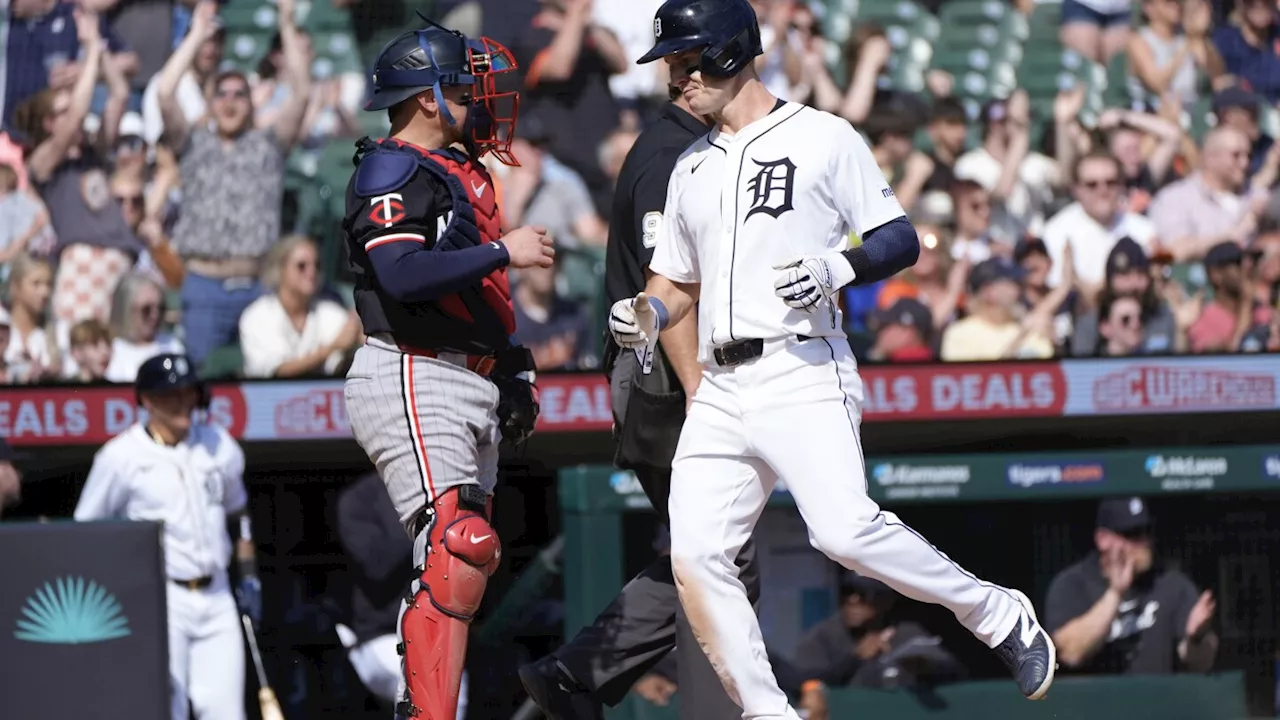 Canha's 2-run double in 8th inning helps Tigers rally to beat Twins 4-3