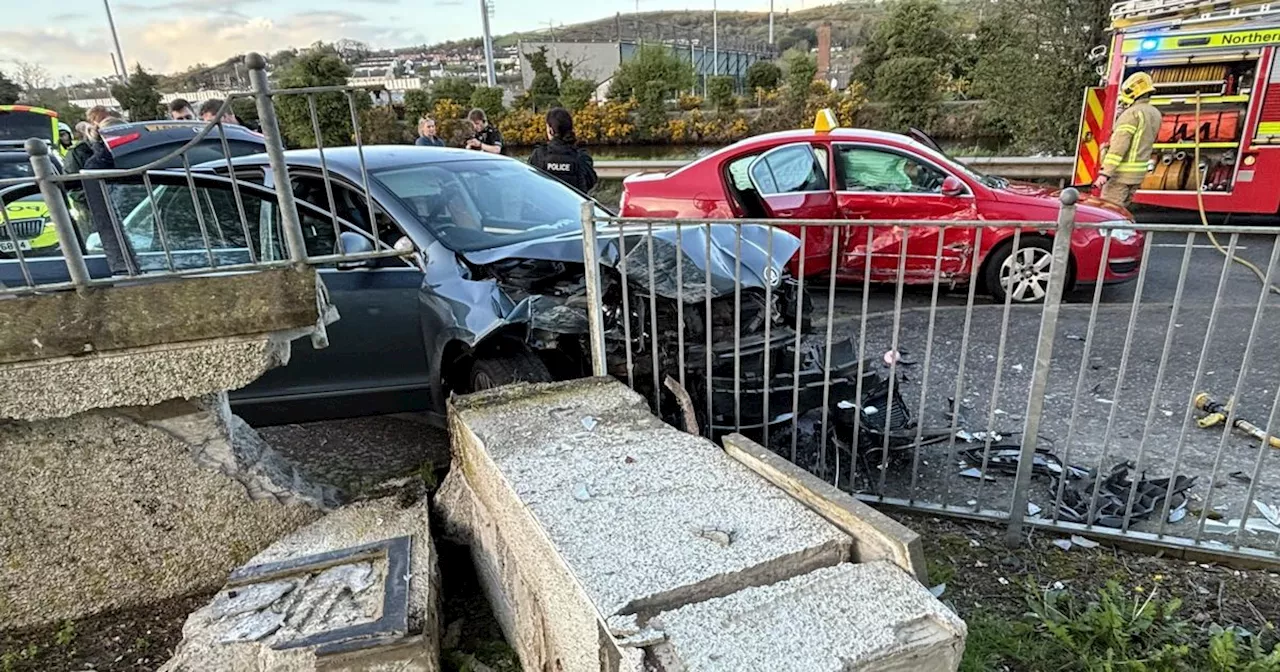 Two-vehicle collision in Co Down injures police officers and member of the public