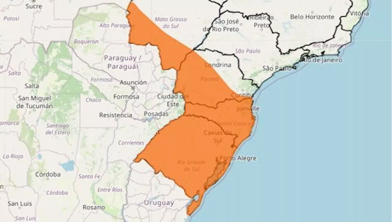 Formação de ciclone na Argentina leva frente fria ao Sul do Brasil nesta semana