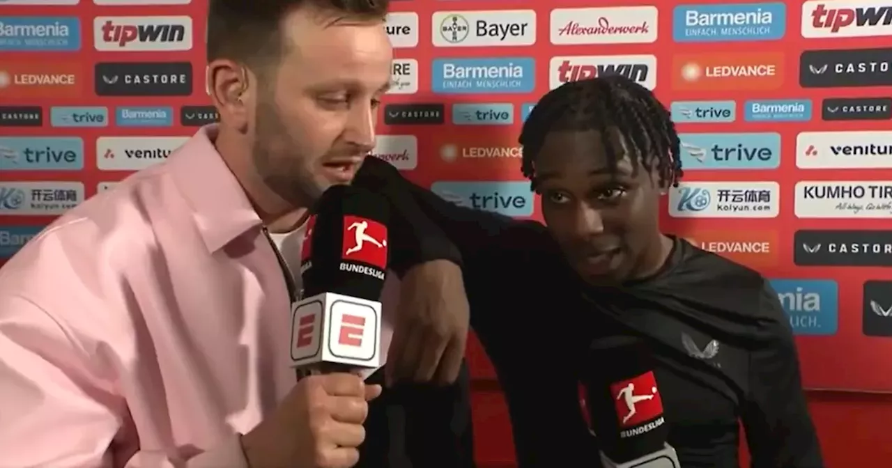 Jeremie Frimpong says it 'doesn't feel real' after epic Leverkusen triumph