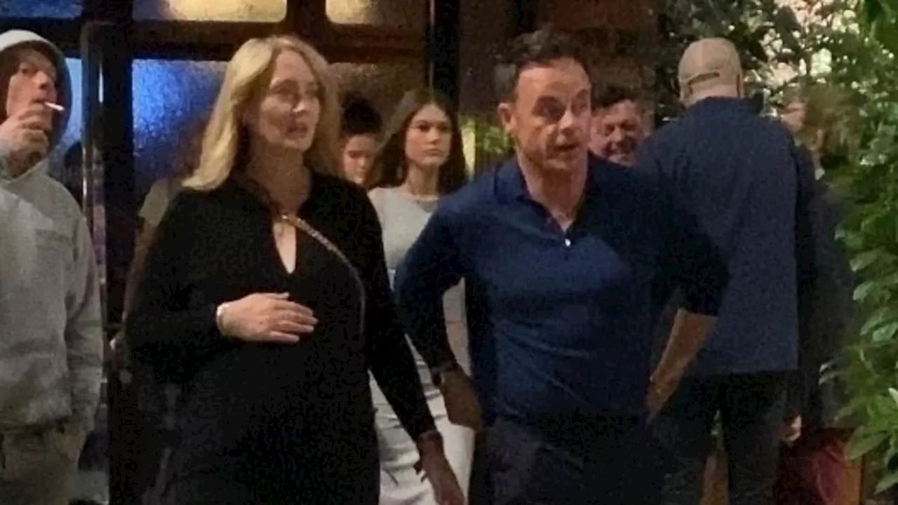 Ant McPartlin and his pregnant wife Anne-Marie Corbett leave Saturday Night Takeaway finale...