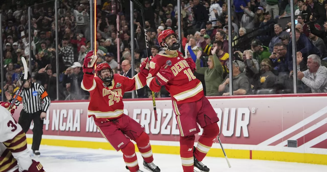 DU men’s hockey tops Boston College 2-0 for NCAA-record 10th national title