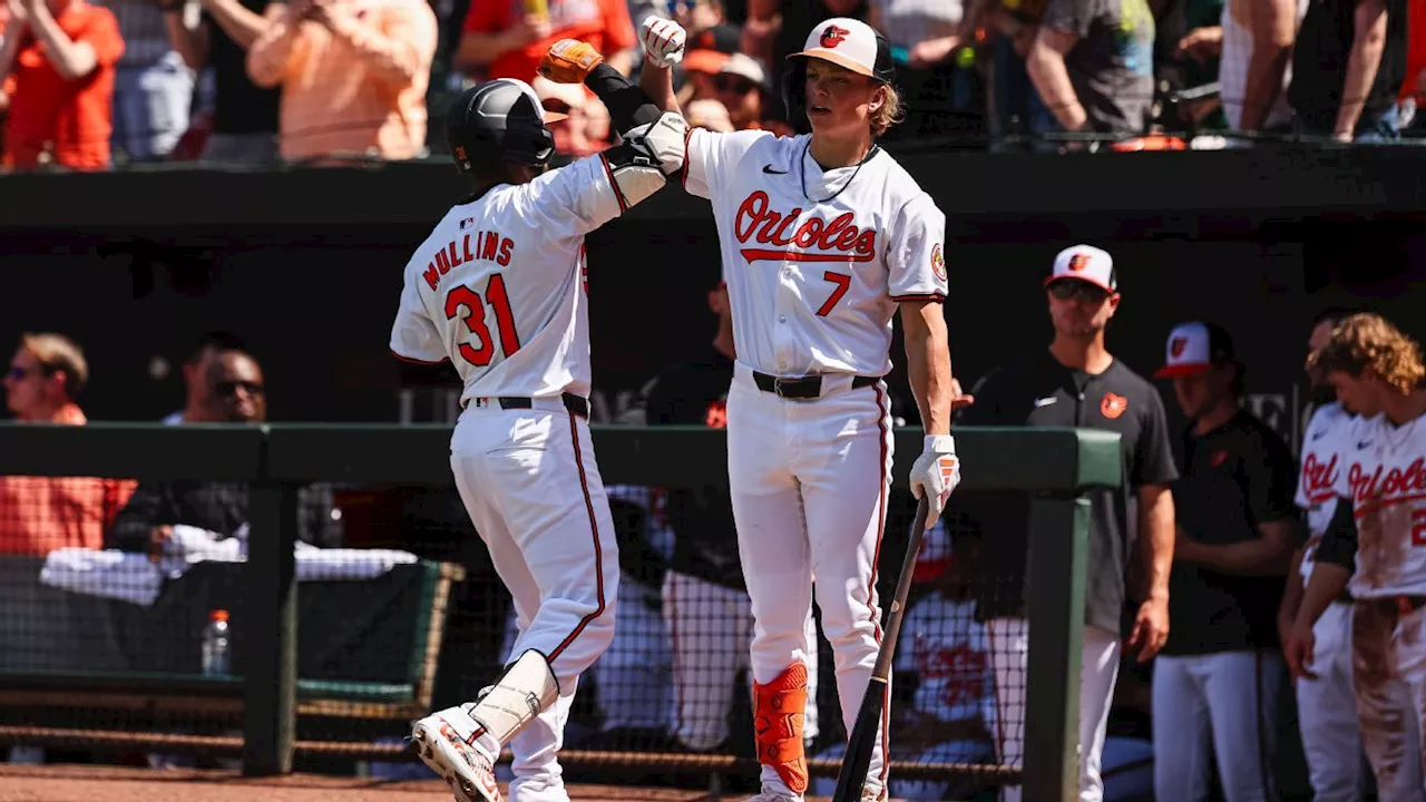 Jackson Holliday gets 1st MLB hit, scores go-ahead run in Orioles' win