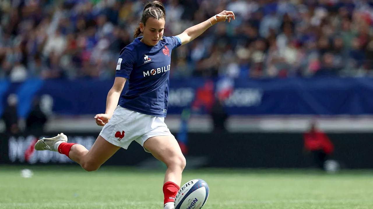 Les joueuses de l'équipe de France de Rugby à XV battent l'Italie lors du Tournoi des six nations 2024