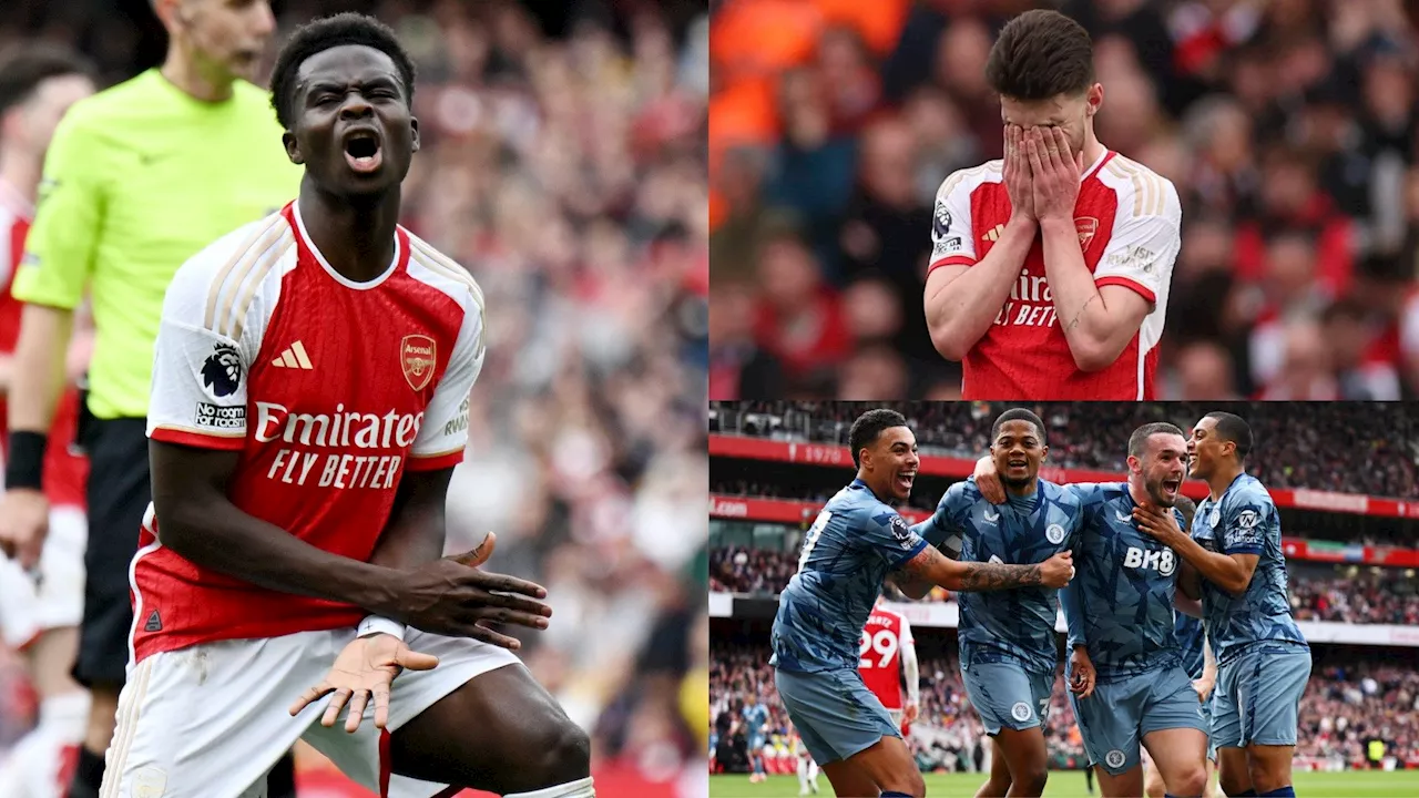 Arsenal player ratings vs Aston Villa: What a day for Man City! Gunners fall apart after Liverpool loss as Gabriel Jesus and Leandro Trossard flop before David Raya error damages Premier League title bid