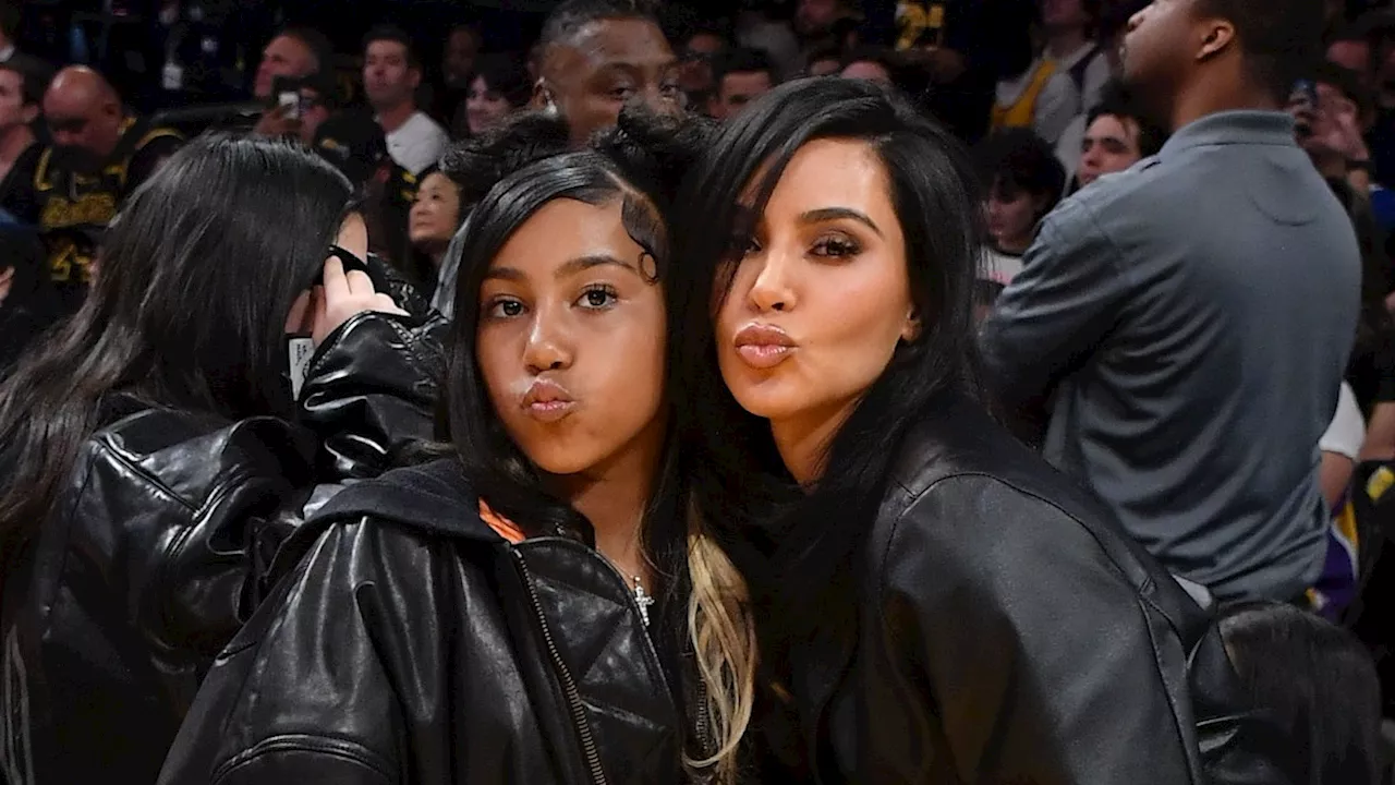 Kim Kardashian's Daughter North Wears Dazzling Diamond Jewels and Facial Piercings