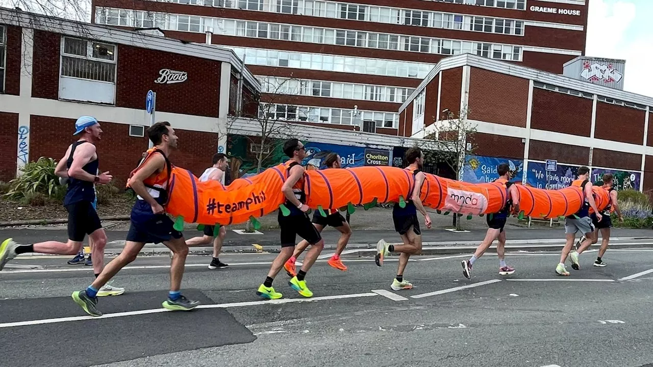 Roads closed as thousands of runners take to streets for Manchester marathon