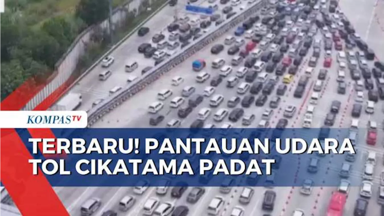 Arus Balik Tol Cikatama Padat, Pengendara Balik ke Jalan Non-Tol