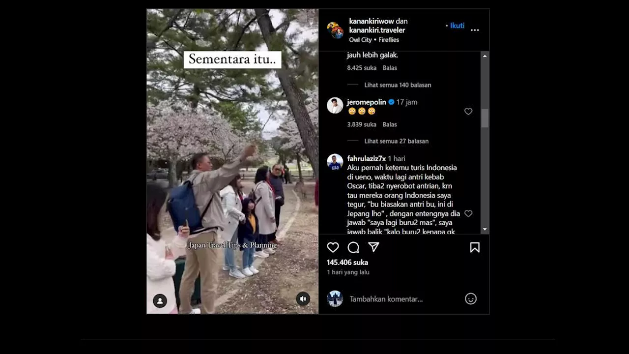 Viral Video Diduga Turis Indonesia Rusak Bunga Sakura di Jepang, Pahami Etikanya Biar Tidak Memalukan di Negeri Orang