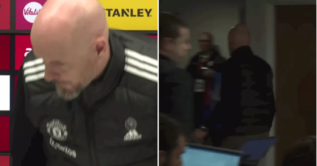 Erik ten Hag storms out of Man Utd press conference over question