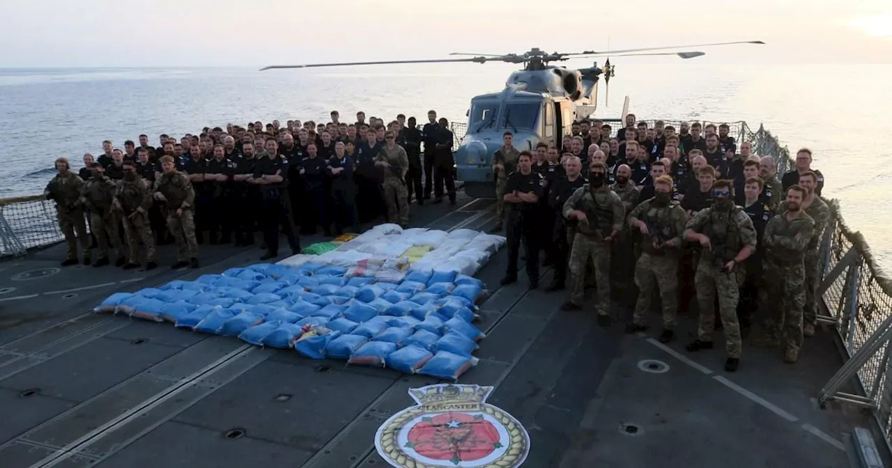 Huge drugs haul worth £33,000,000 seized by Royal Navy warship