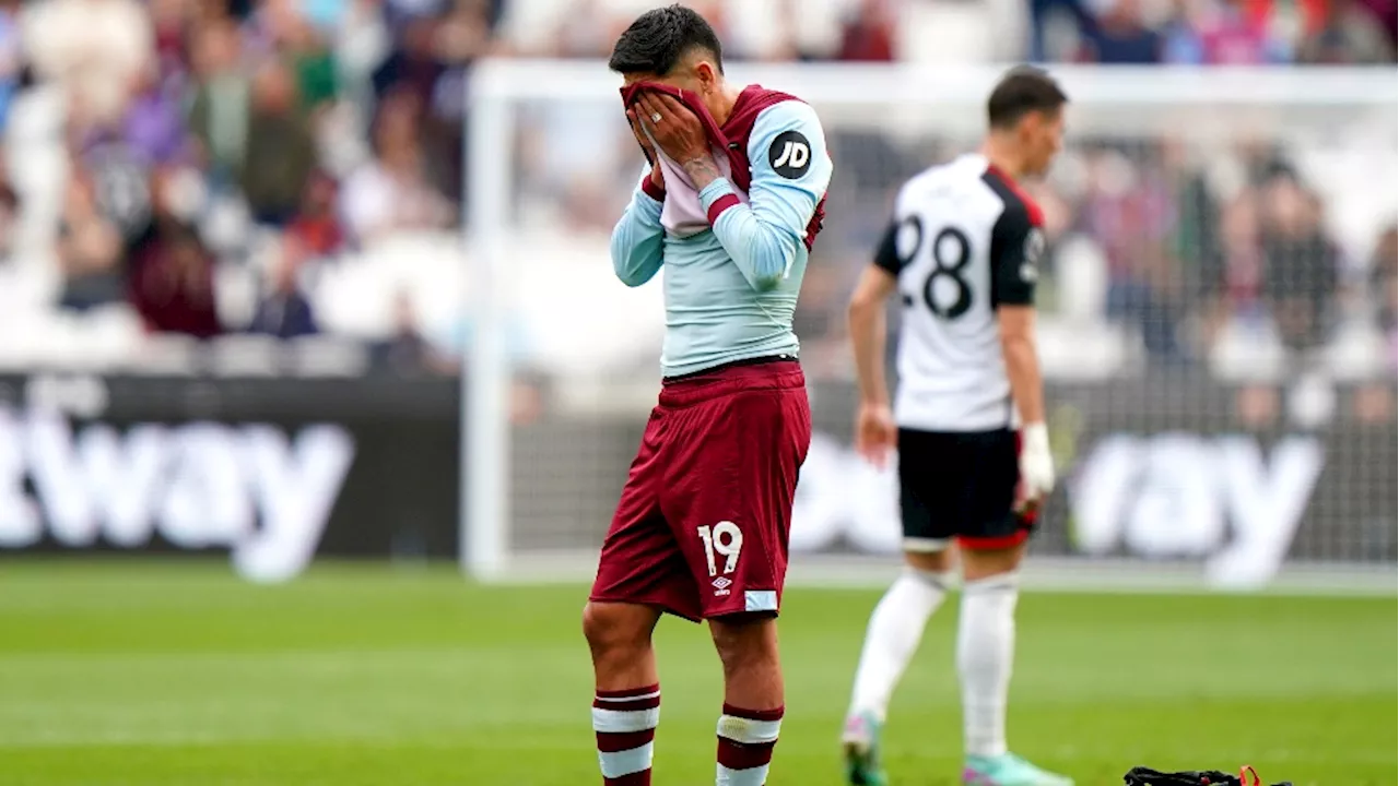 Edson Álvarez fue titular en la derrota de West Ham ante Fulham en Premier League