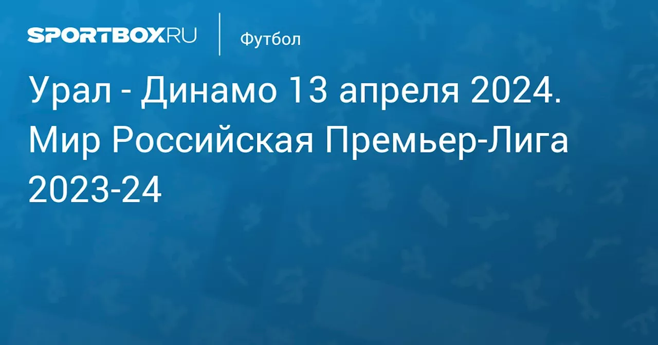  Динамо 14 апреля. Мир Российская Премьер-Лига 2023-24. Протокол матча