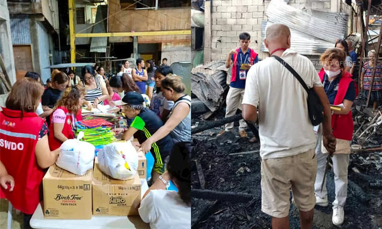 CSWDO gives aid to Brgy 76-A fire victims