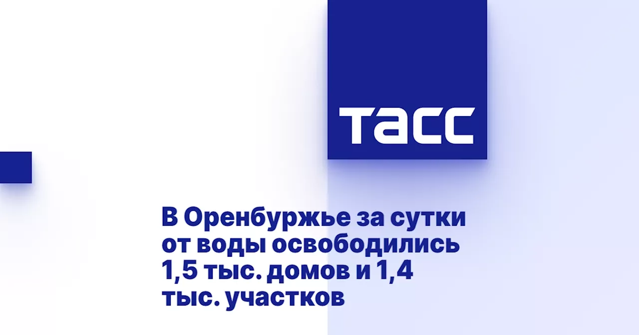 В Оренбуржье за сутки от воды освободились 1,5 тыс. домов и 1,4 тыс. участков