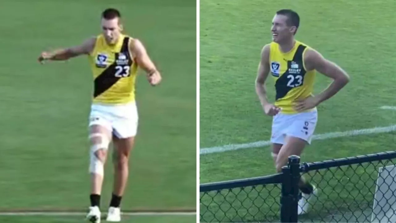 Questions raised over Richmond's medical team after player sent back onto field with serious knee injury