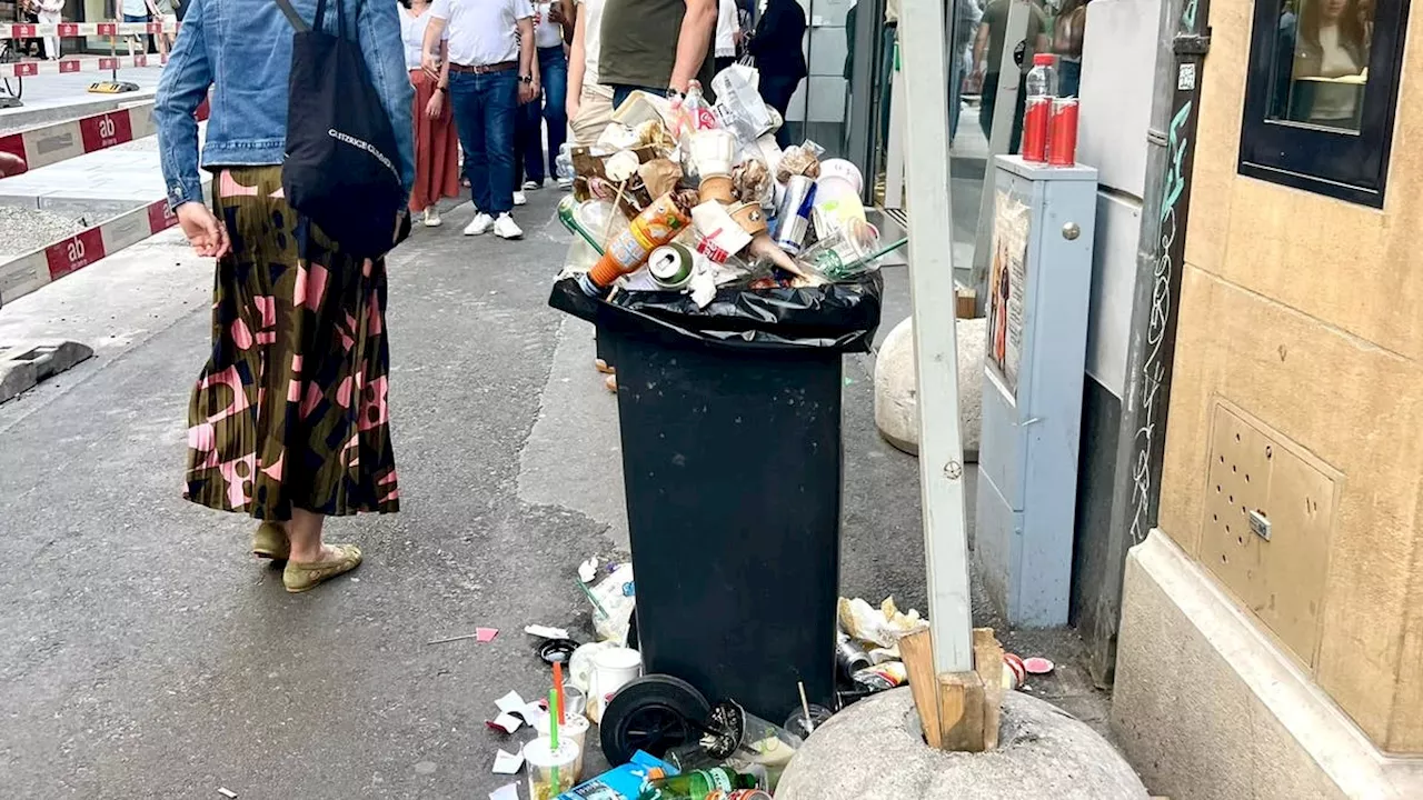 Das Abfall-Problem in der Freien Strasse: Warum die Container am Wochenende überlastet sind