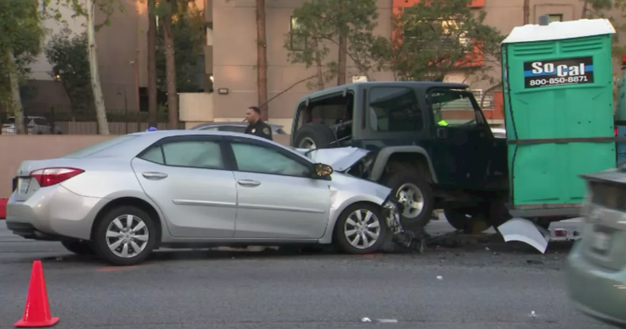 LA City firefighter recruit killed in multi-vehicle crash on 101 Freeway in Studio City