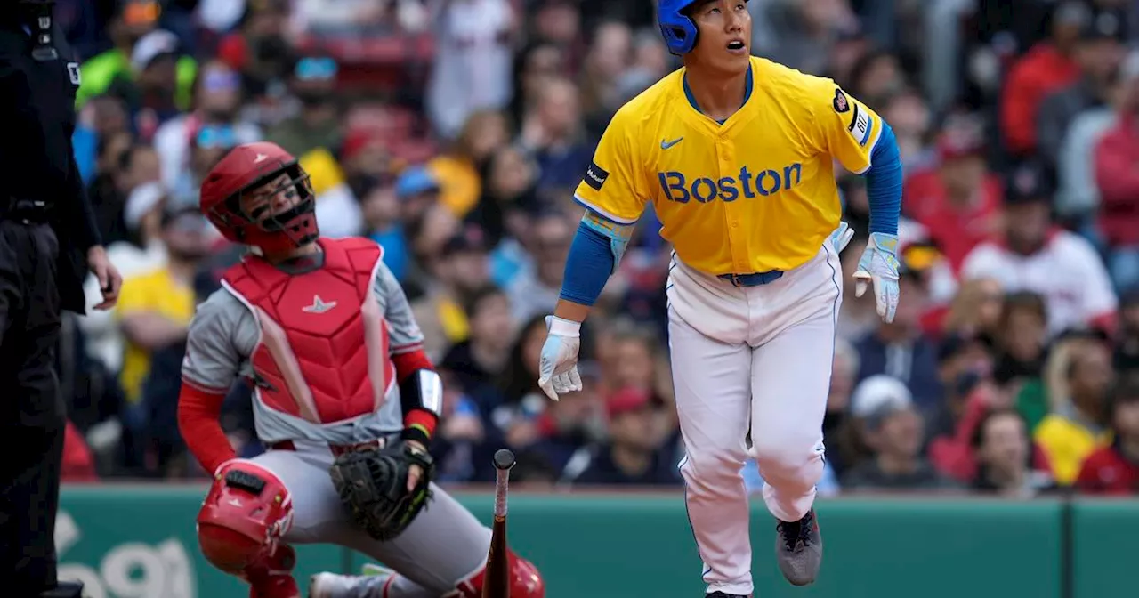 Masataka Yoshida hits 1 of 3 homers for the Red Sox, who beat Angels 5-4