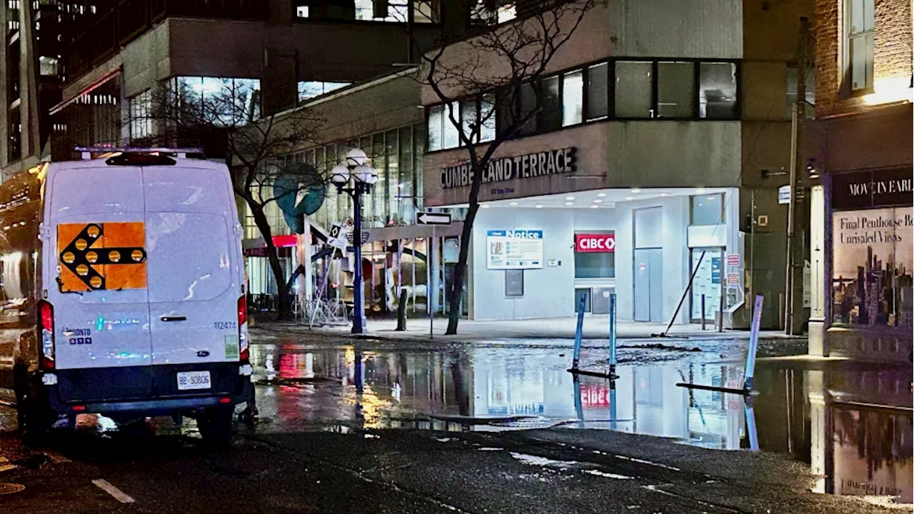 Section of Yonge Street closed in Yorkville due to water main break